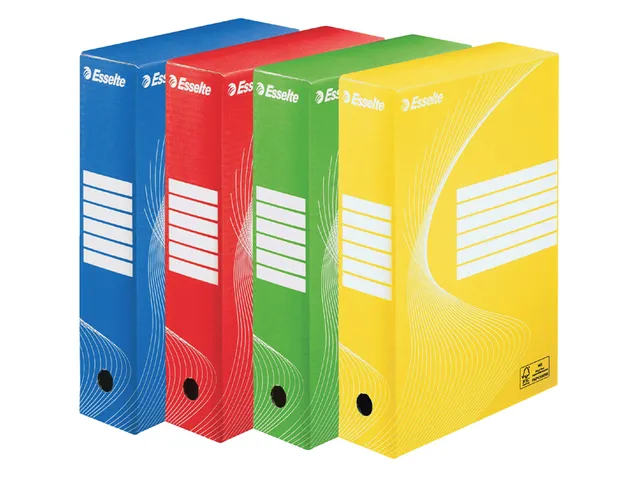 Archiefdoos Esselte Boxycolor 80mm 352x250mm geel