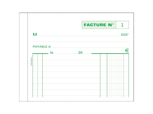 Manifold Factures 10,5x13,5cm 50 feuillets dupli autocopiants -