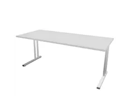 in hoogte verstelbaar bureau HxBxD 720-840x1800x800mm MP-lichtgrijs