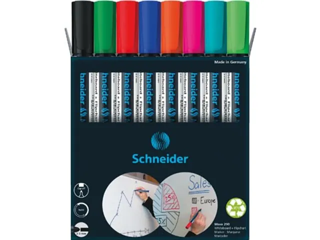 Maxx 290 whiteboardmarker 2-3mm rond assorti 6 + 2 gratis