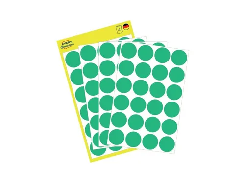 Etiket Avery Zweckform 3006 Rond Ø18mm Groen 96 Stuks