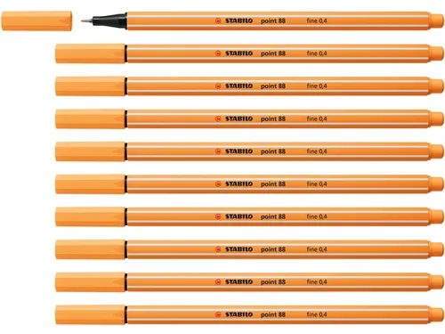 Fineliner STABILO point 88/85 fijn papaya