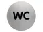 Infobord Pictogram Durable 4907 Wc Rond 83mm rvs