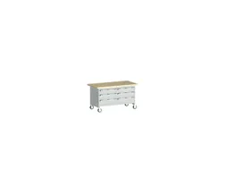 werkbank,verrijdbaar,HxBxD 840x1500x750mm,beukenblad,draagverm. 1200kg