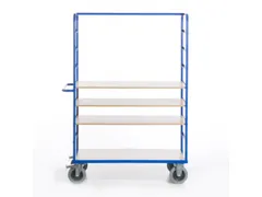 etagewagen,draagverm. 600kg,4etage(s),laadvl. LxB 1200x740mm,houtetage