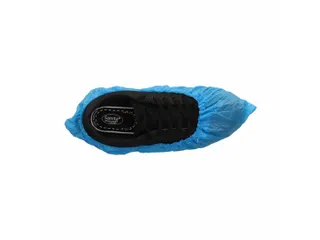 CPE schoenovertrek blauw 430 x 150 mm 75 mm geruwd 1000 Stuks - 3