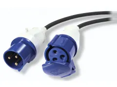 Modular IT Power Distribution Cable Extender 3 Wire 16A IEC309 120cm