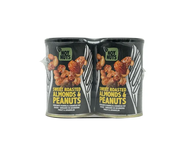 Cacahuètes NoyNuts sucrées et grillées avec des amandes boîte 135g