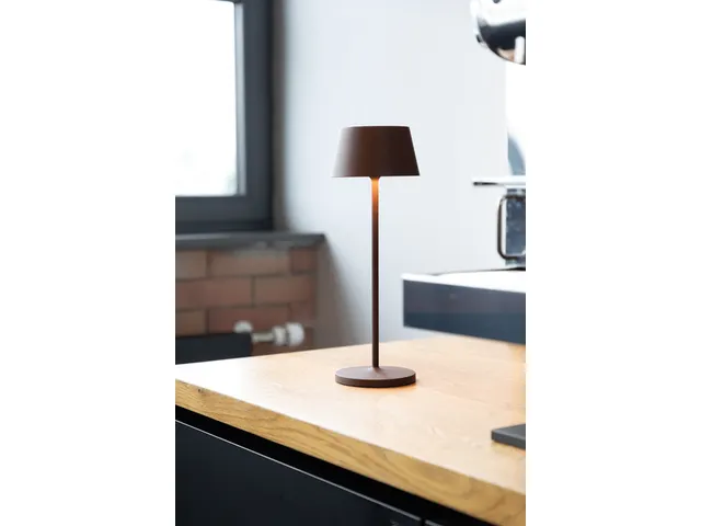 Lampe de table MAULnina LED batterie rechargeable dimmable marron