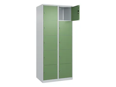 lockerkast,HxBxD 1850x800x500mm,2x5vakken,vak B 400mm,cil.-slot