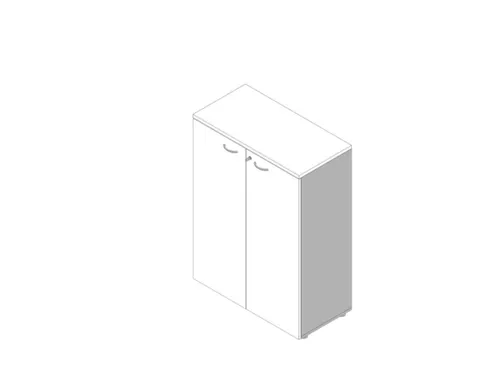 Kantoorkast Romp Aluminium Front Wit bxdxh 900x450x1232mm