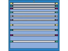 ladekast HxBxD 1000x1005x695mm 10laden RAL7035 front RAL7035
