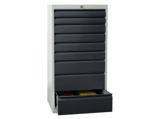 ladekast HxBxD 1200x500x600mm 9laden slot RAL7035 front RAL7016 - 2