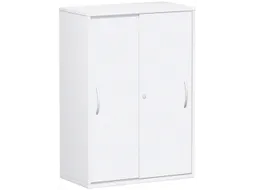kantoor-schuifdeurkast HxBxD 1182x800x425mm hout wit 2 OH
