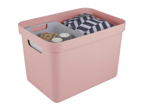 Sigma Home opbergbox 18L roze - 35x24,6x24,3cm