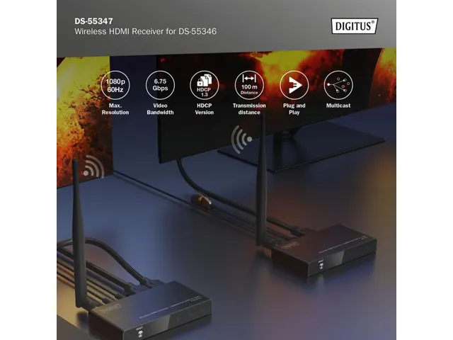 Draadloze HDMI-ontvanger voor DS-55346 Full HD