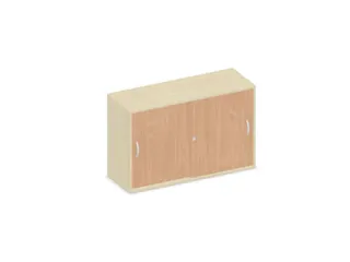 Schuifdeurkast 770x1200x430mm Decor Romp Esdoorn Decor Front Beuken - 1