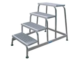 Montagetrap Aluminium H 0 8M 4Treden Incl. Platform Treden Rooster