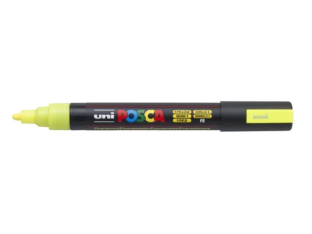 Verfstift Posca PC5M Medium Punt 1,8-2,5mm fluor geel