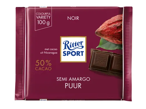 Chocolade Ritter Sport puur 100gr