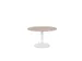 Linesto Vergadertafel Vaste Hoogte 120cm Rond Havana/Kersen 25mm Wit