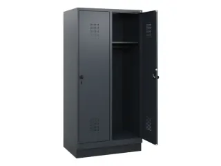 schoollocker,HxBxD 1630x800x500mm,2vak,vak B 400mm,draaigrendel,sokkel - 1