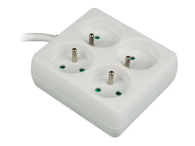 4-voudige Stekkerdoos Vierkant Penaarde