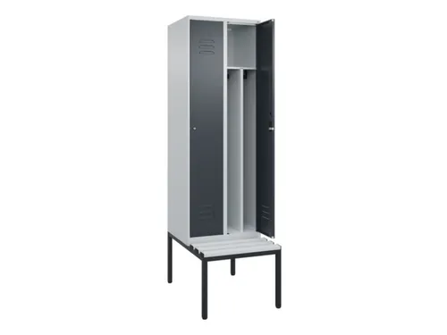 locker voor scheiding van kleding,HxBxD 2120x600x815mm,2vak