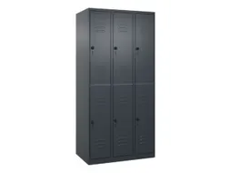 dubbeldekse locker,HxBxD 1850x900x500mm,3x2vak.,vak B 300mm