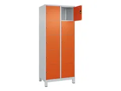 lockerkast,HxBxD 1950x800x500mm,2x5vakken,vak B 400mm,cil.-slot,voeten