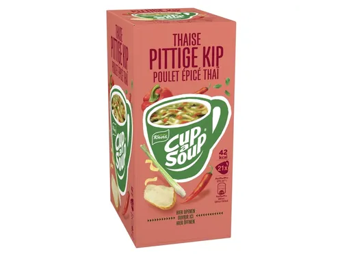 Cup a Soup Knorr Thaise pittige kip 175ml doos 21 stuks