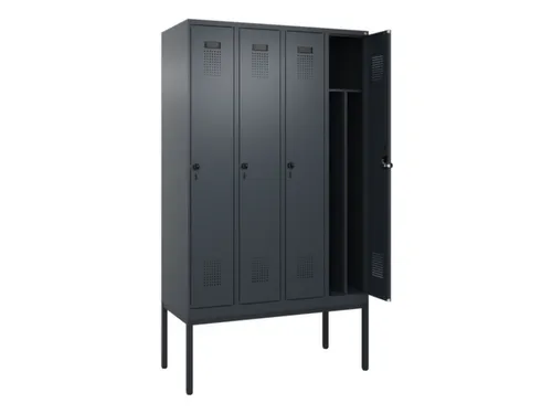 locker voor scheiding van kleding,HxBxD 2120x1200x500mm,4vak