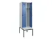 locker met bank,voor scheiding van kleding,HxBxD 2120x600x815mm,2vak