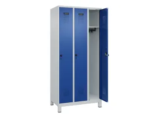 locker,HxBxD 1950x900x500mm,3vak,vak B 300mm,draaigrendel,voeten - 2