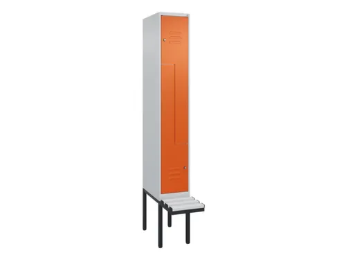 Z-garderobekast,HxBxD 2120x300x815mm,2vak,vak B 300mm,cil.-slot