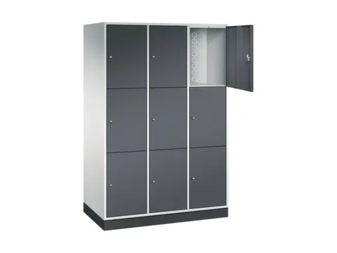 grootvolume-lockersysteem,RAL 7035/RAL 7021,HxBxD 1950x1220x600mm
