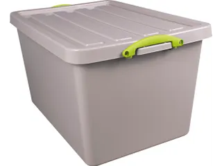 Recycled opbergdoos 96 Liter Grijs Stapelbaar - 1