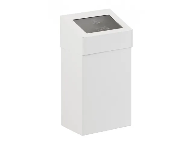 Afvalbak met Pushklep 18 Liter Wit