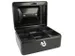 Coffret à monnaie westcott 152x120x79mm noir, insert en plastique ave