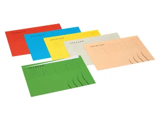 Vouwmap Secolor Folio ongelijk 225gr rood - 2