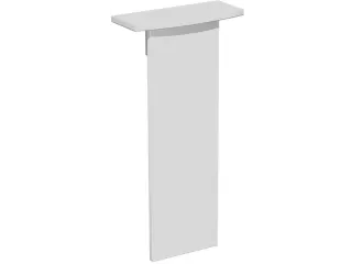 designelement,v. balie,B 500mm,hout,lichtgrijs - 3