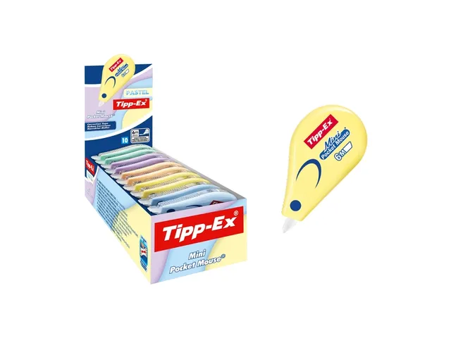 Correctietape Tipp-Ex mini pocket mouse 5mm assorti pastel