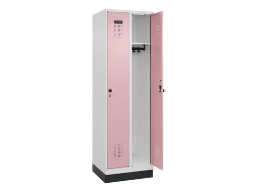 locker,HxBxD 1950x600x500mm,2vak,vak B 300mm,draaigrendel,sokkel