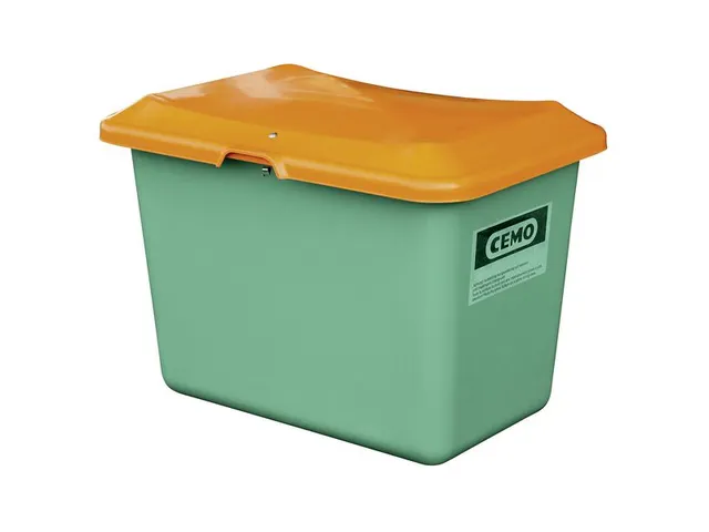 strooigoedbak,100l,HxBxD 340x890x600mm,GVK,groen,deksel oranje