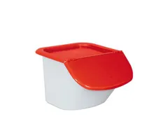 ingrediëntendispenser,HxBxD 280x400x440mm,15l,PP,bak/deksel wit/rood