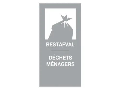 Magneetsticker Restafval/Déchets Ménagers