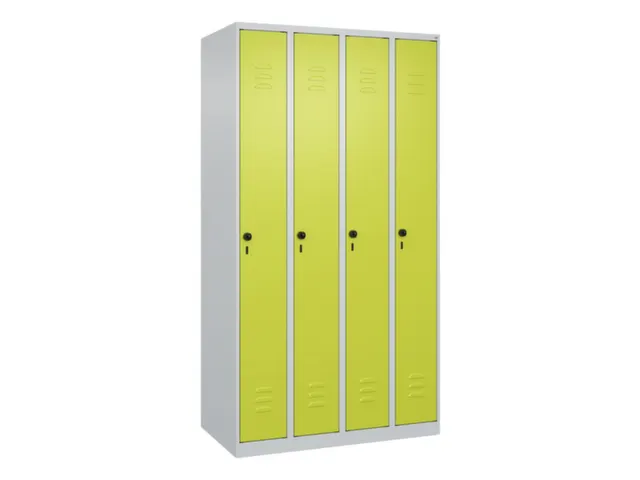 locker,HxBxD 1850x1000x500mm,4vak,vak B 250mm,draaigrendel
