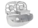 Distributeur 2 rouleaux papier toilette (sans mandrin) Plastique blanc