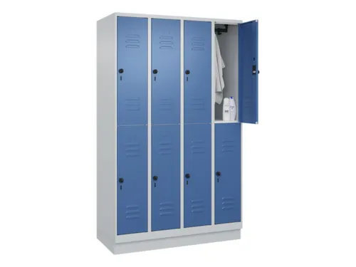 dubbeldekse locker,HxBxD 1950x1200x500mm,4x2vak.,vak B 300mm