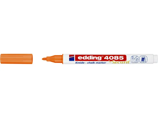Feutre craie edding by Securit 4085 ogive 1-2mm orange néon